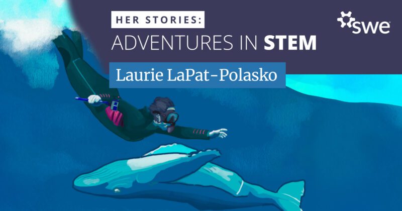 Illustration of Laurie LaPat-Polasko scuba diving