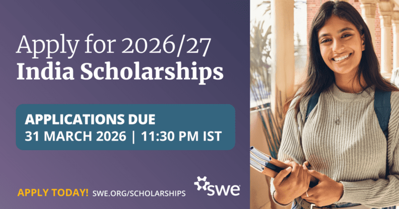 SWE india scholarships 2026-2027 graphic
