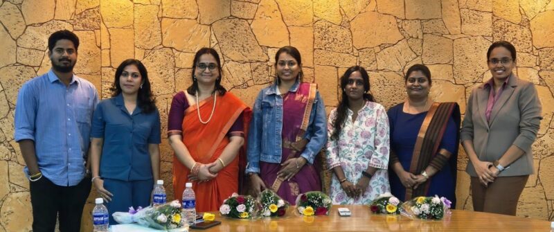 photo of 7 participants in a SWE Chennai Affiliate panel discussion