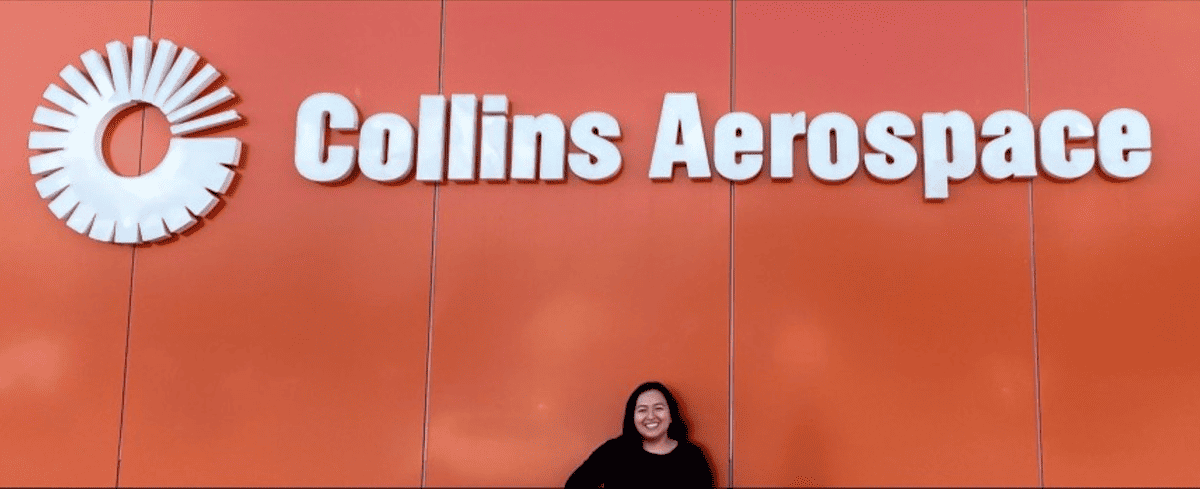 Cindy Paz with Colling Aerospace logo