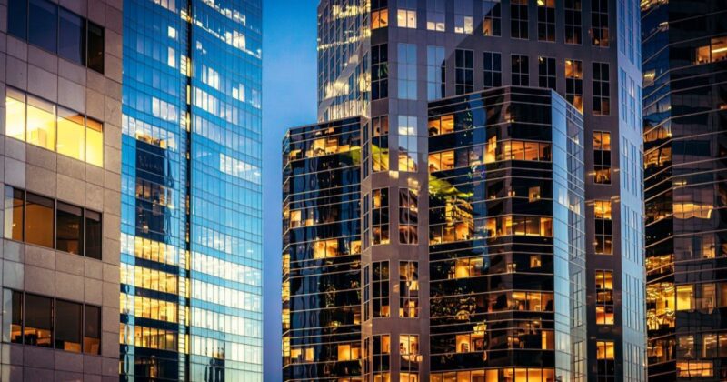 Stock image of skyscrapers